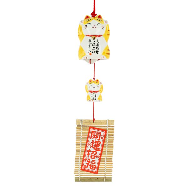Campana Furin Cerámica Maneki Neko Chatora