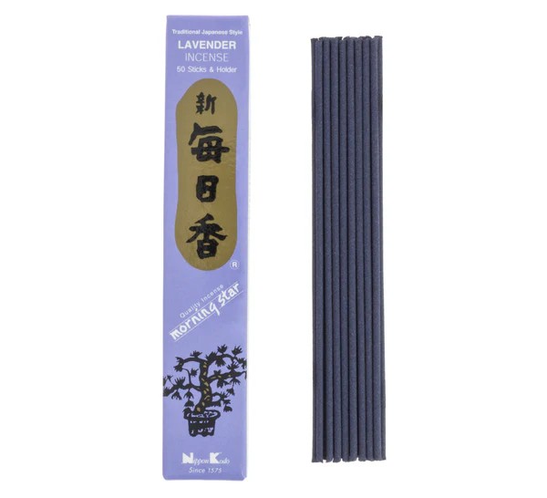 Morning Star Lavender Incense 50 Sticks & Holder