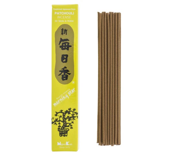 Morning Star Patchouli Incense 50 Sticks & Holder