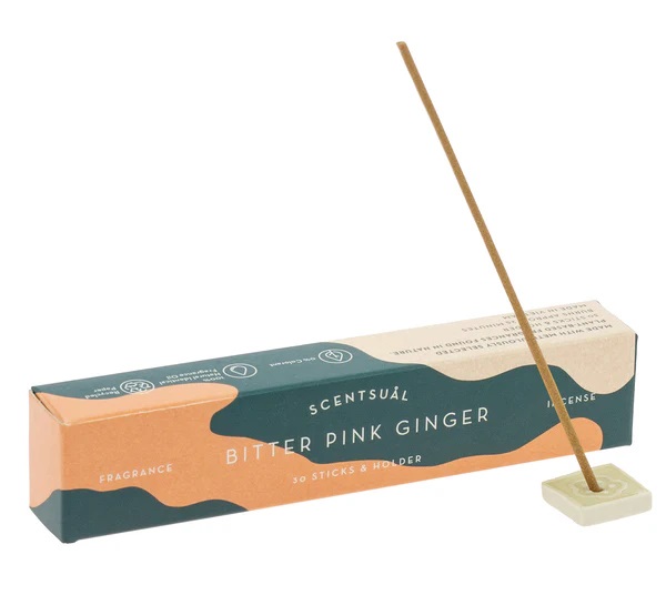Scentsual Ginger Pink Incense 30 Sticks & Holder
