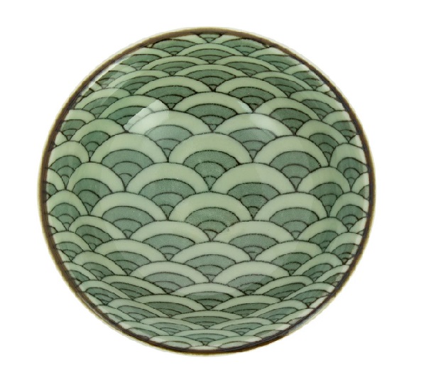 Incensario Olas Seigaiha Ceramica 10x4 cm.