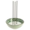Incensario Olas Seigaiha Ceramica 10x4 cm.