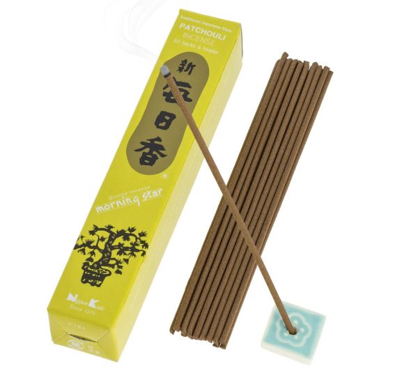 Morning Star Patchouli Incense 50 Sticks & Holder