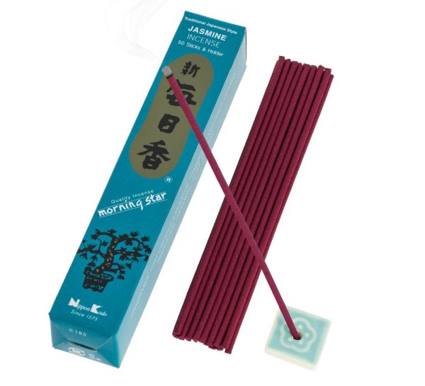 Morning Star Jasmine Incense 50 Sticks & Holder