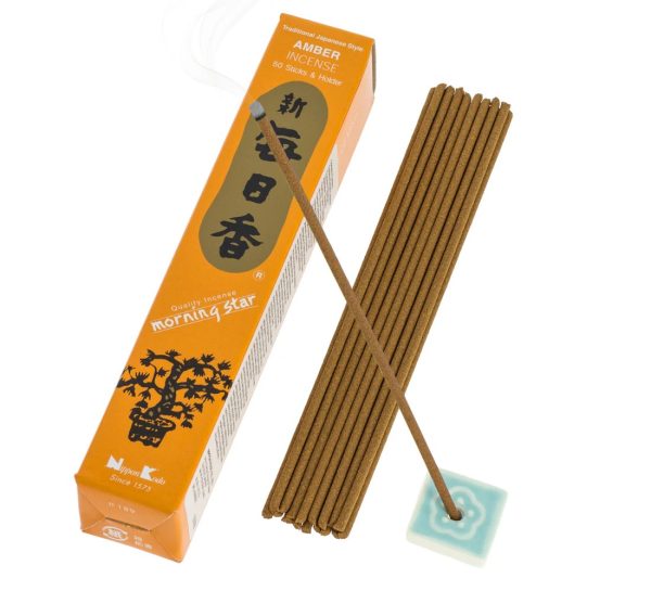 Incienso Morning Star Ámbar 50 Sticks & Holder