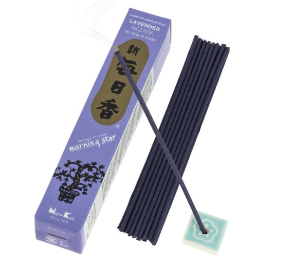 Morning Star Lavender Incense 50 Sticks & Holder
