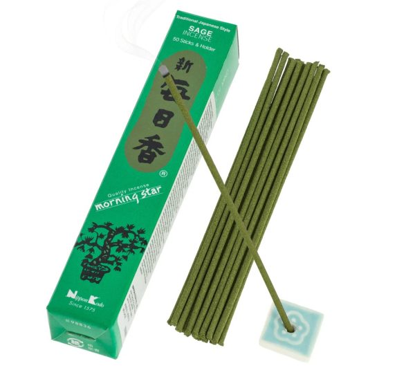 Morning Star Sage Incense 50 Sticks & Holder